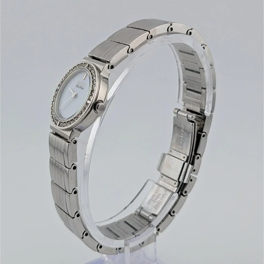 Citizen Eco-Drive Silhouette  Women's Swarovski Bezel Watch B023-59874 6.75